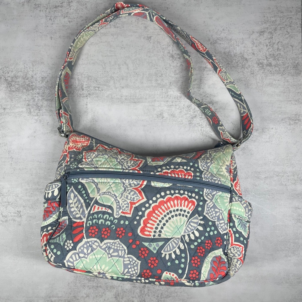Vera Bradley Shoulder Bag Quilted Y2K Floral Zip Pockets Boho Cottage Preppy